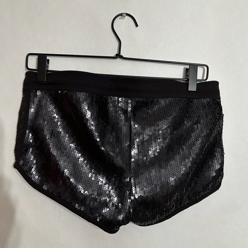 Forever 21 Black Sequin Disco Booty Shorts Size Medium - Thumbnail 3