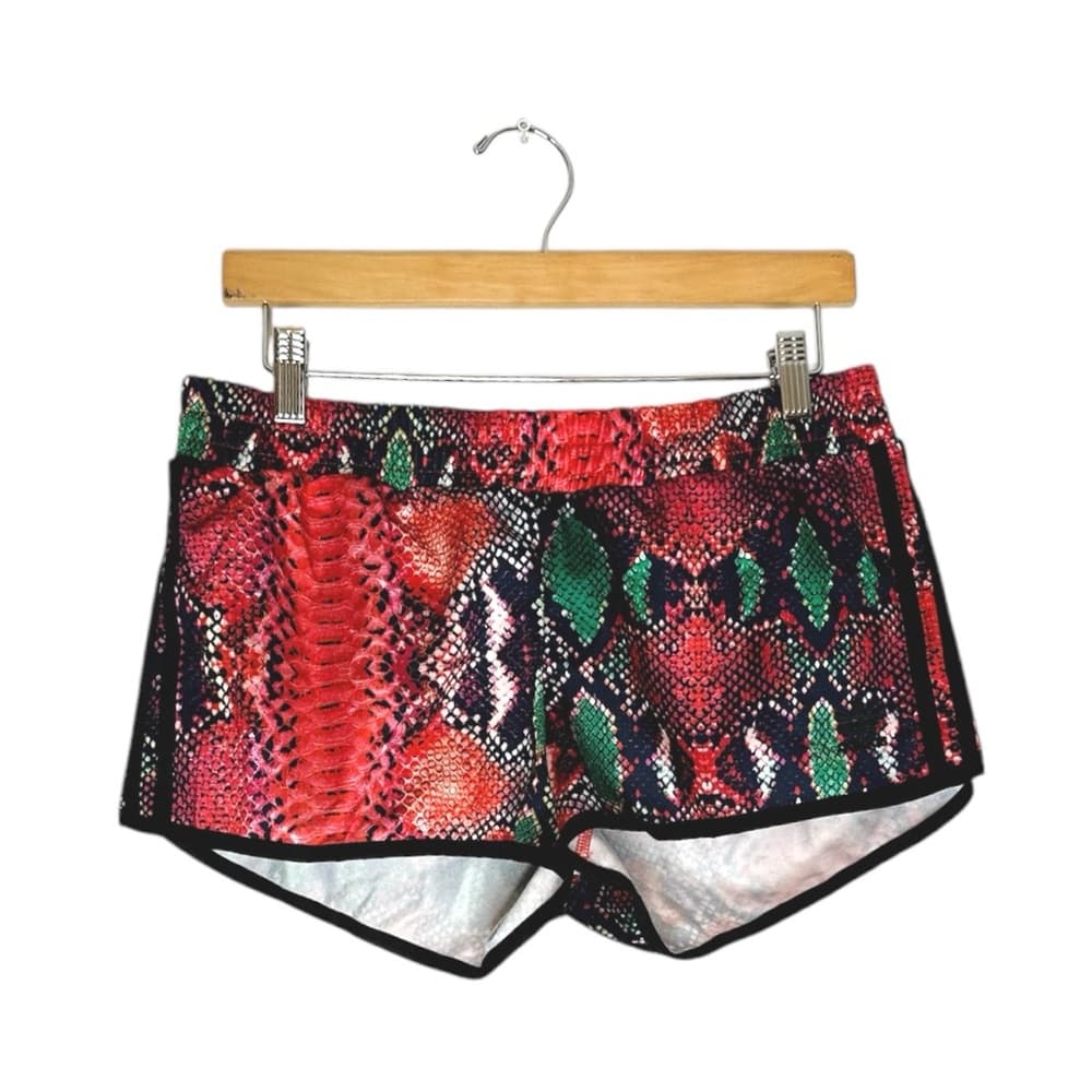NWT Adidas 3 Stripes Snakeskin Print Rare LE Women's Running Shorts Medium - Thumbnail 3