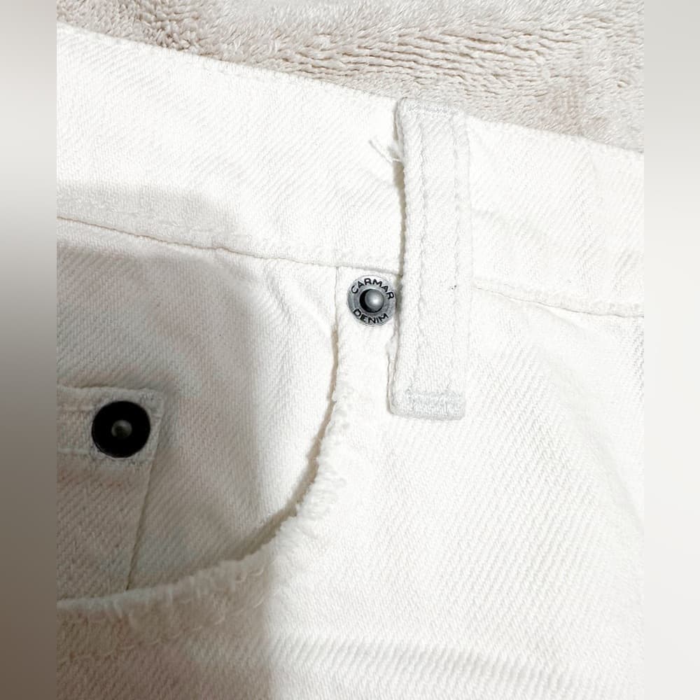 NWT Carmar Titania Distressed White Denim Jean Shorts Size 28 Festival SEE NOTE - Thumbnail 9