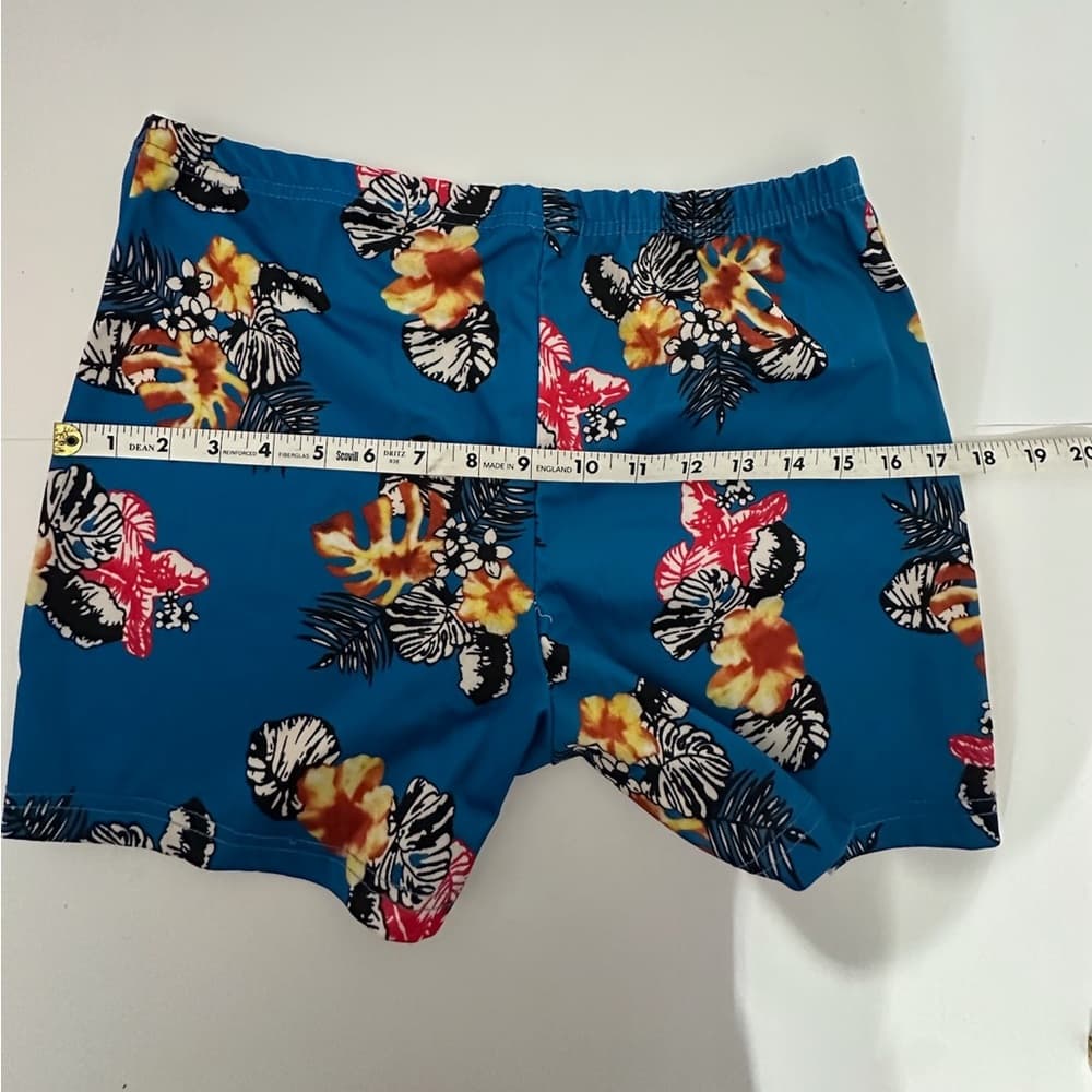 Blue Tropical Floral Print Two Piece Set Jacket & Shorts Lounge Travel Vacation - Thumbnail 13