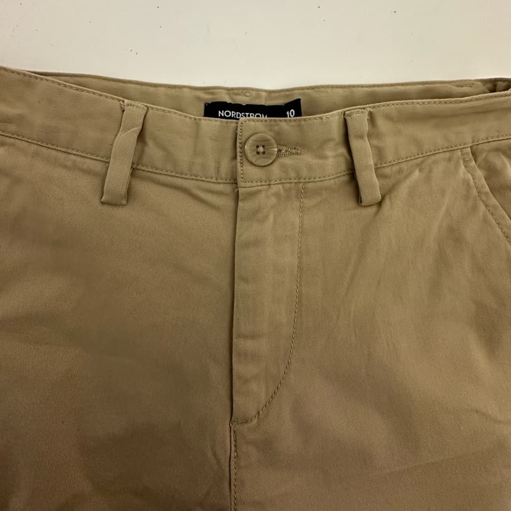 Nordstrom Khaki Cotton Bermuda Shorts Size 10 Classic Tailored Casual SEE NOTE - Thumbnail 8