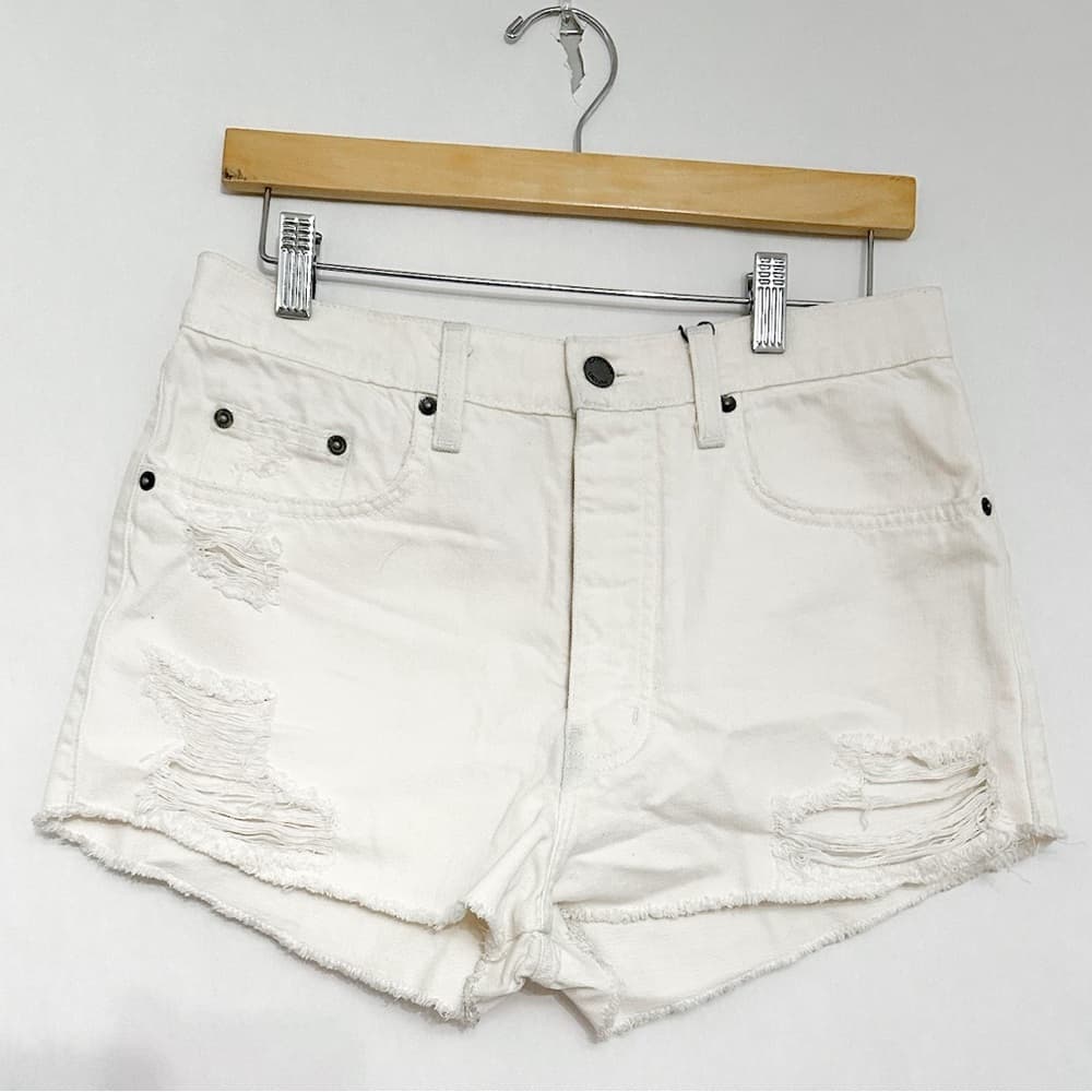 NWT Carmar Titania Distressed White Denim Jean Shorts Size 28 Festival SEE NOTE - Thumbnail 12