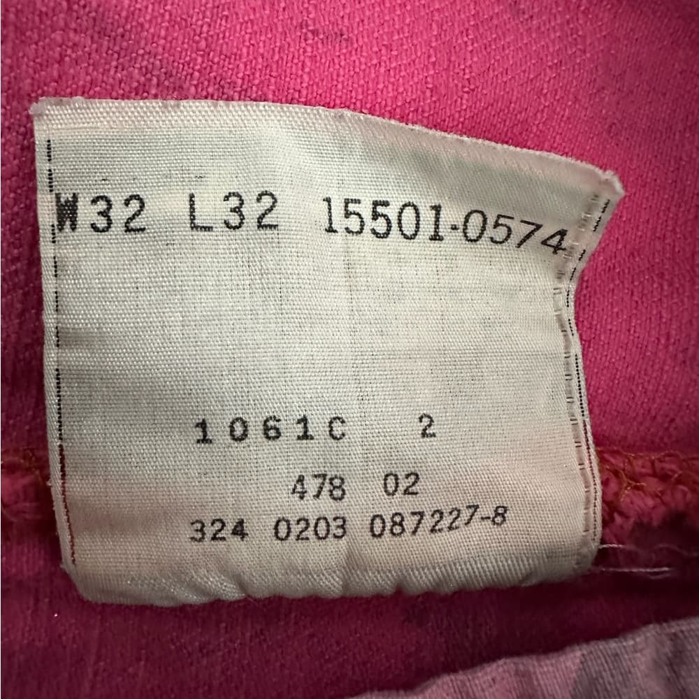 Levi’s Urban Outfitters Pink Tie Distressed Cutoff Shorts 32 High Rise Festival - Thumbnail 10