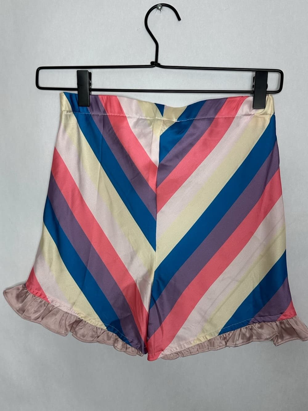 NWT Serpenti Chevron Stripe Ruffle Hem Micro Hot Shorts Pinup Style Retro XSmall - Thumbnail 6
