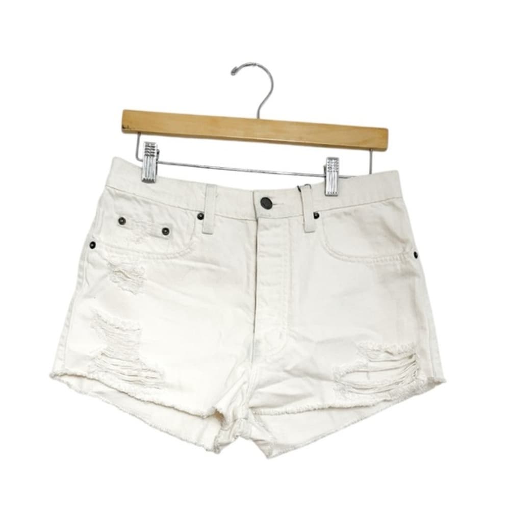 NWT Carmar Titania Distressed White Denim Jean Shorts Size 28 Festival SEE NOTE - Thumbnail 16