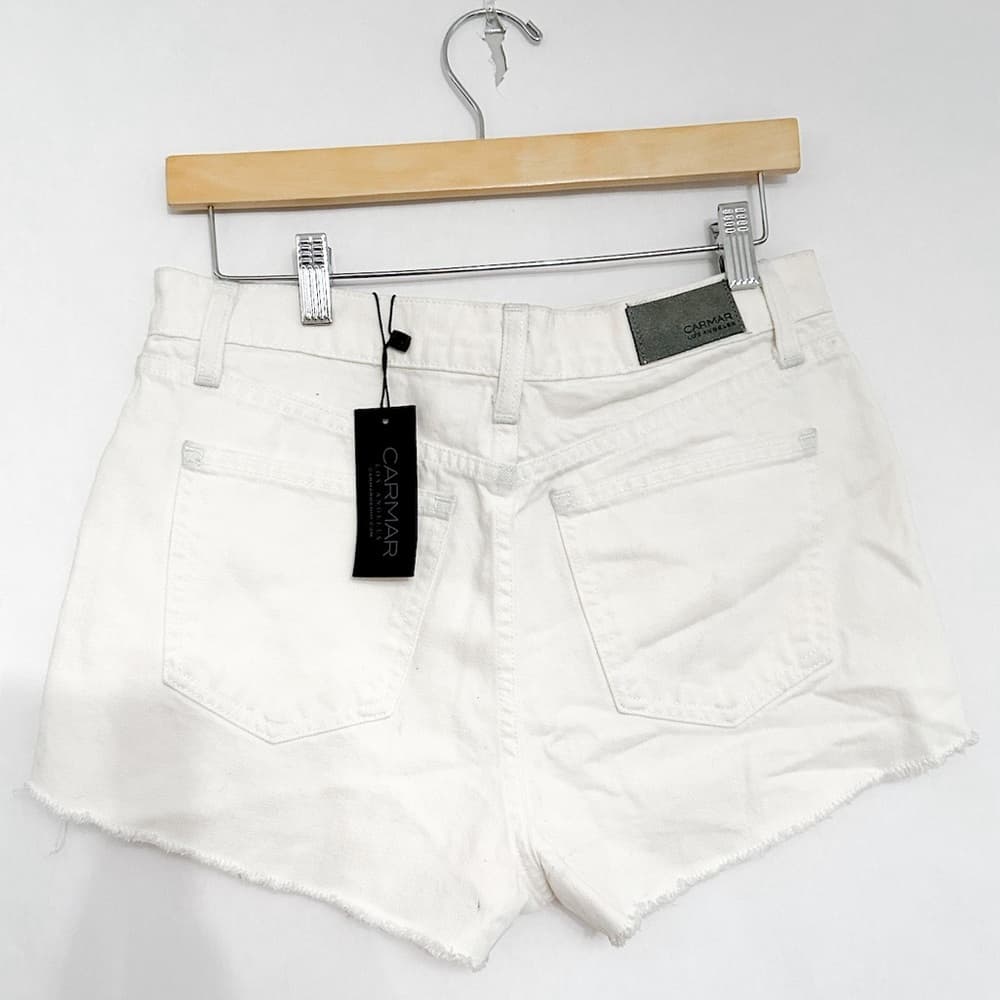 NWT Carmar Titania Distressed White Denim Jean Shorts Size 28 Festival SEE NOTE - Thumbnail 7