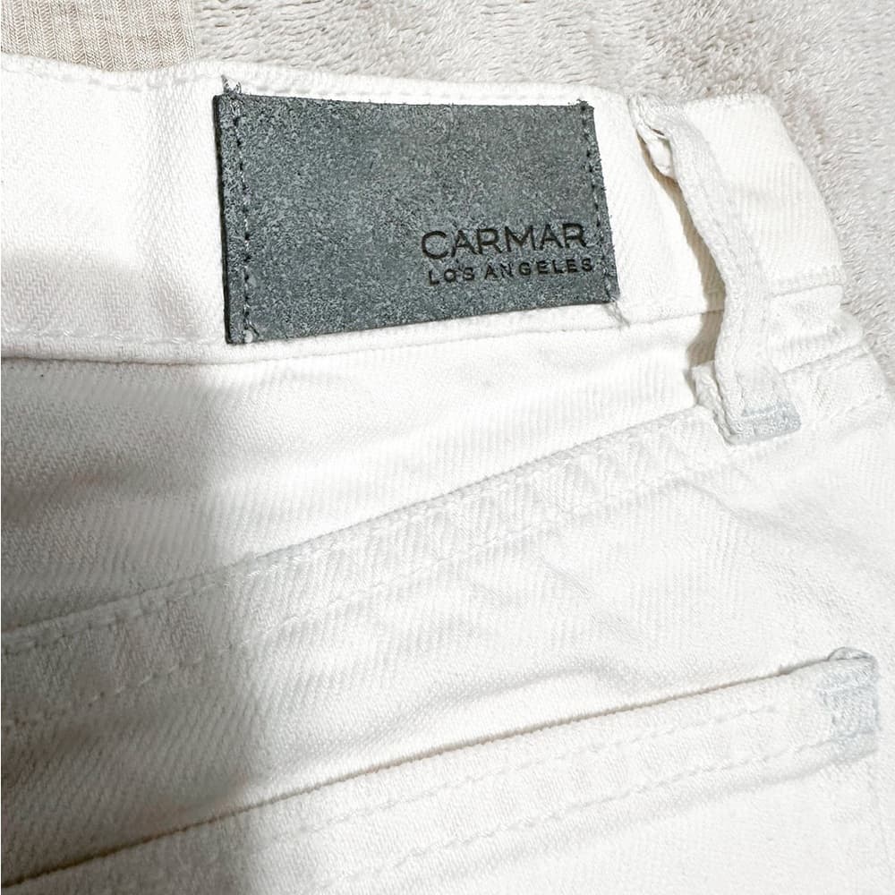 NWT Carmar Titania Distressed White Denim Jean Shorts Size 28 Festival SEE NOTE - Thumbnail 13