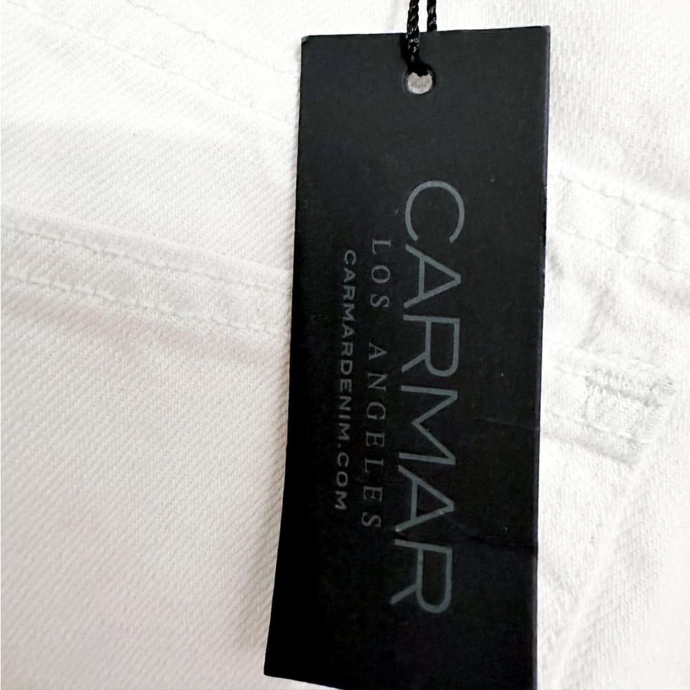 NWT Carmar Titania Distressed White Denim Jean Shorts Size 28 Festival SEE NOTE - Thumbnail 6