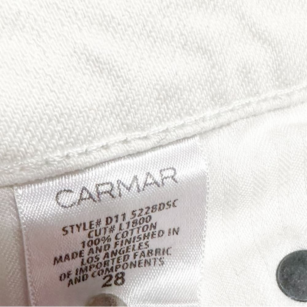 NWT Carmar Titania Distressed White Denim Jean Shorts Size 28 Festival SEE NOTE - Thumbnail 8