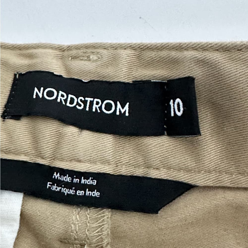 Nordstrom Khaki Cotton Bermuda Shorts Size 10 Classic Tailored Casual SEE NOTE - Thumbnail 5