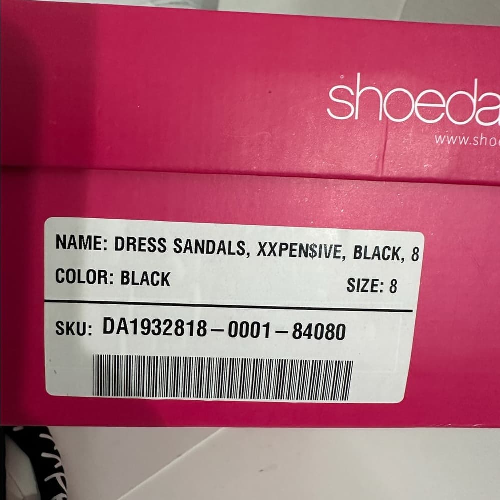 ShoeDazzle Erika Jayne XXPEN$IVE Black Wrap Heeled Stilettos Shoes Size 8 - Thumbnail 7