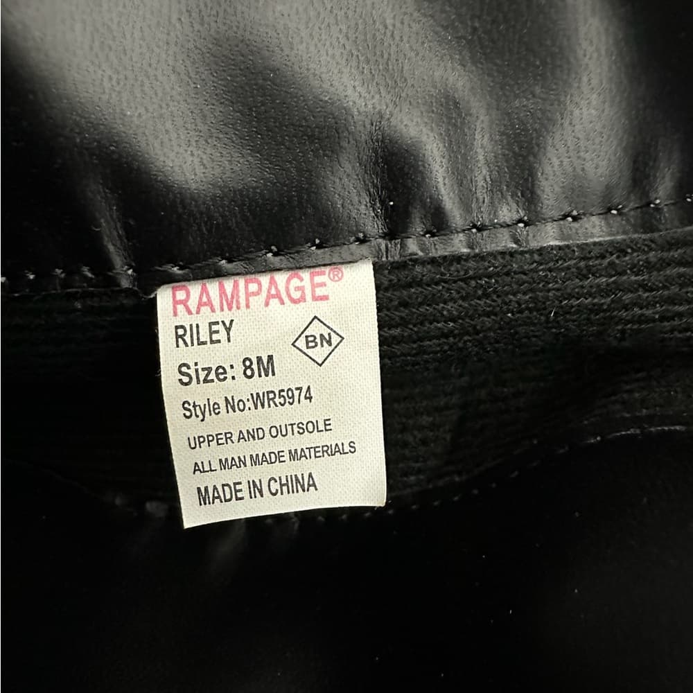 Rampage Riley Black Knee High Boots Size 8M Y2K Faux Leather Riding Style - Thumbnail 11