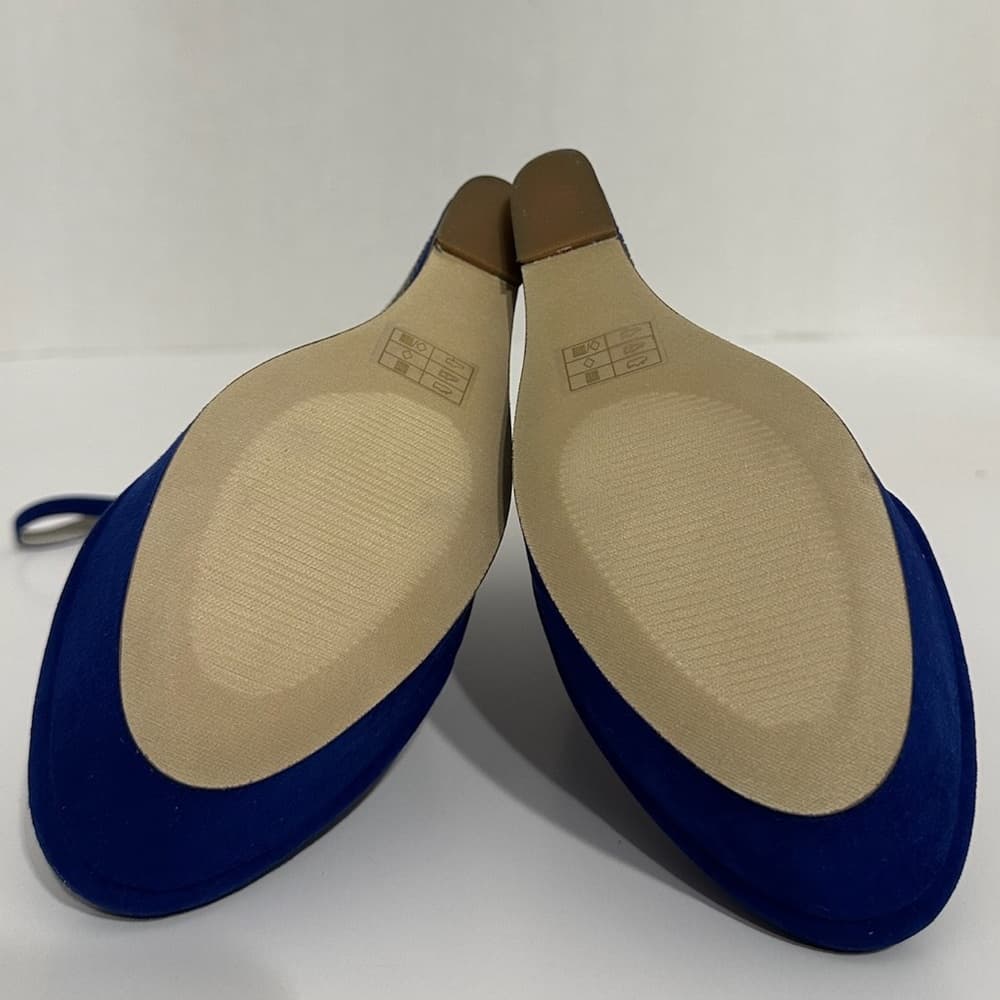 NIB JustFab Raye Cobalt Blue Rhinestone Wedge Heels Y2K Size 8.5 - Thumbnail 5