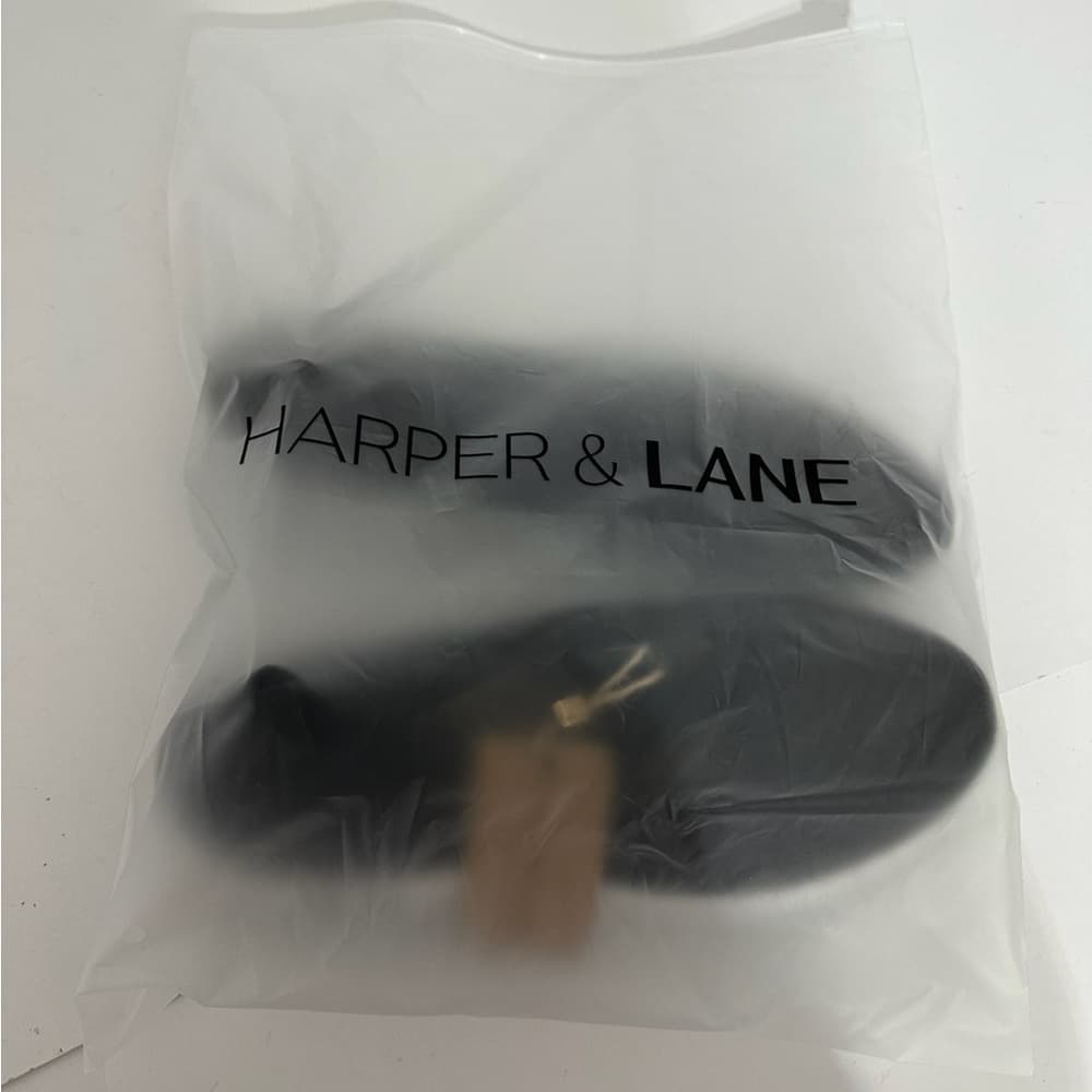 NWT Harper & Lane Black Knit Alice Slip-On Sneakers White Sole Casual Shoes - Thumbnail 10