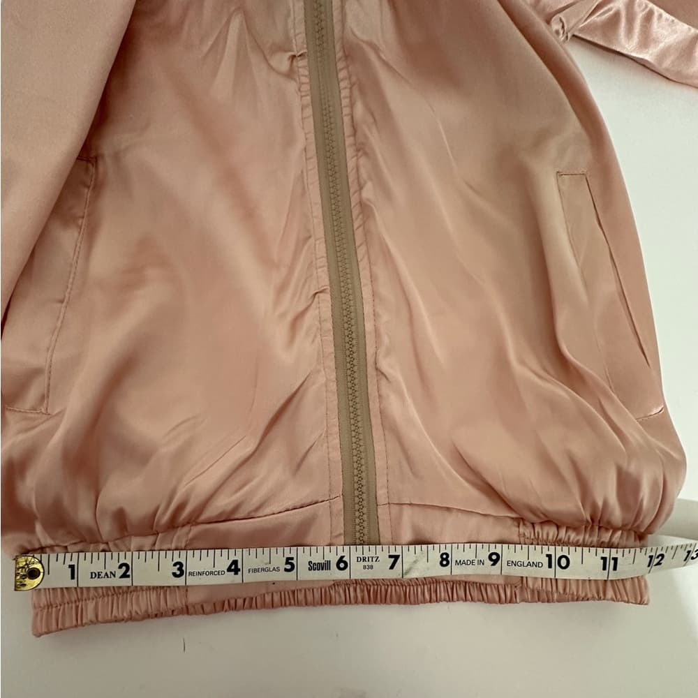Blush Pink Satin Tracksuit Set Jacket & Pants Streetwear - SEE NOTES ON SIZING - Thumbnail 6