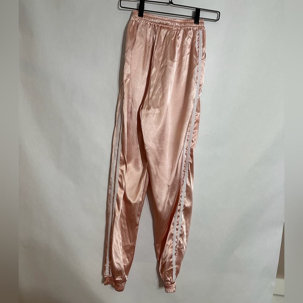 Blush Pink Satin Tracksuit Set Jacket & Pants Streetwear - SEE NOTES ON SIZING - Thumbnail 9