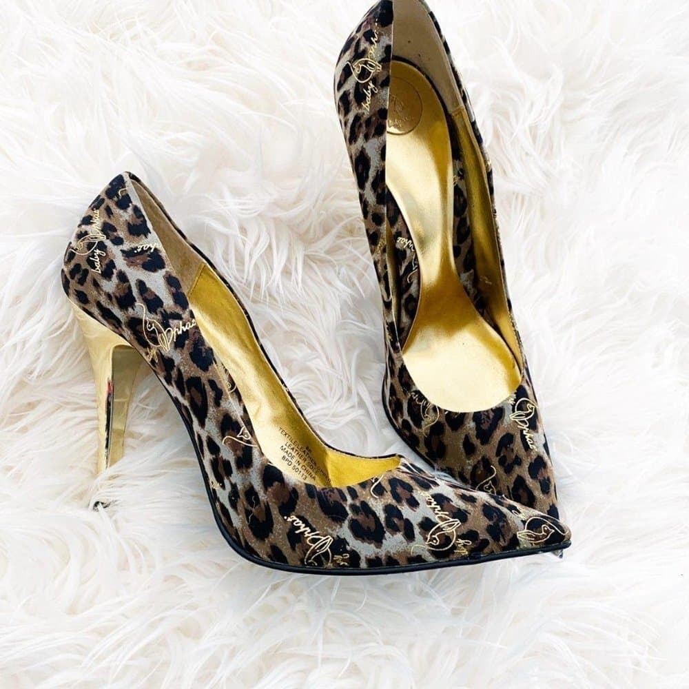 Baby Phat Leopard Print Gold Heels Vintage Y2K Customized 🎉HOST PICK 🎉 - Thumbnail 3