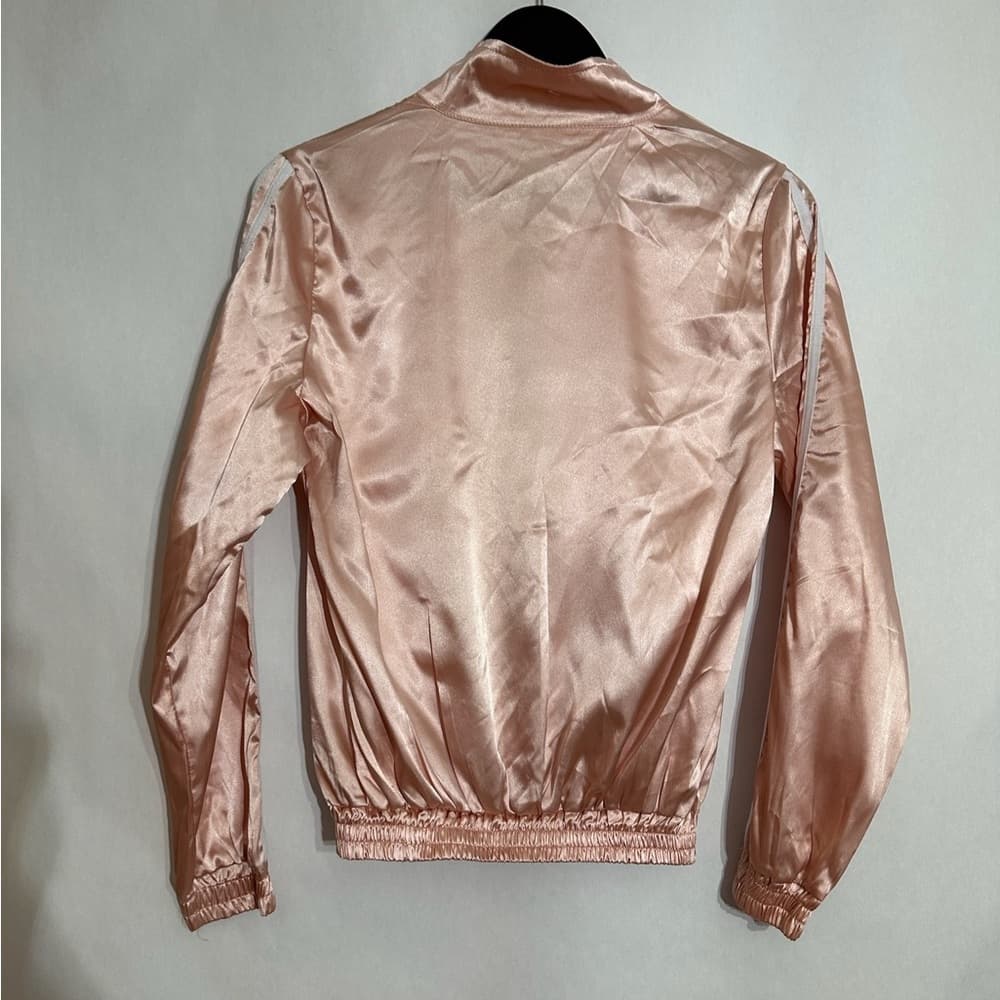 Blush Pink Satin Tracksuit Set Jacket & Pants Streetwear - SEE NOTES ON SIZING - Thumbnail 3