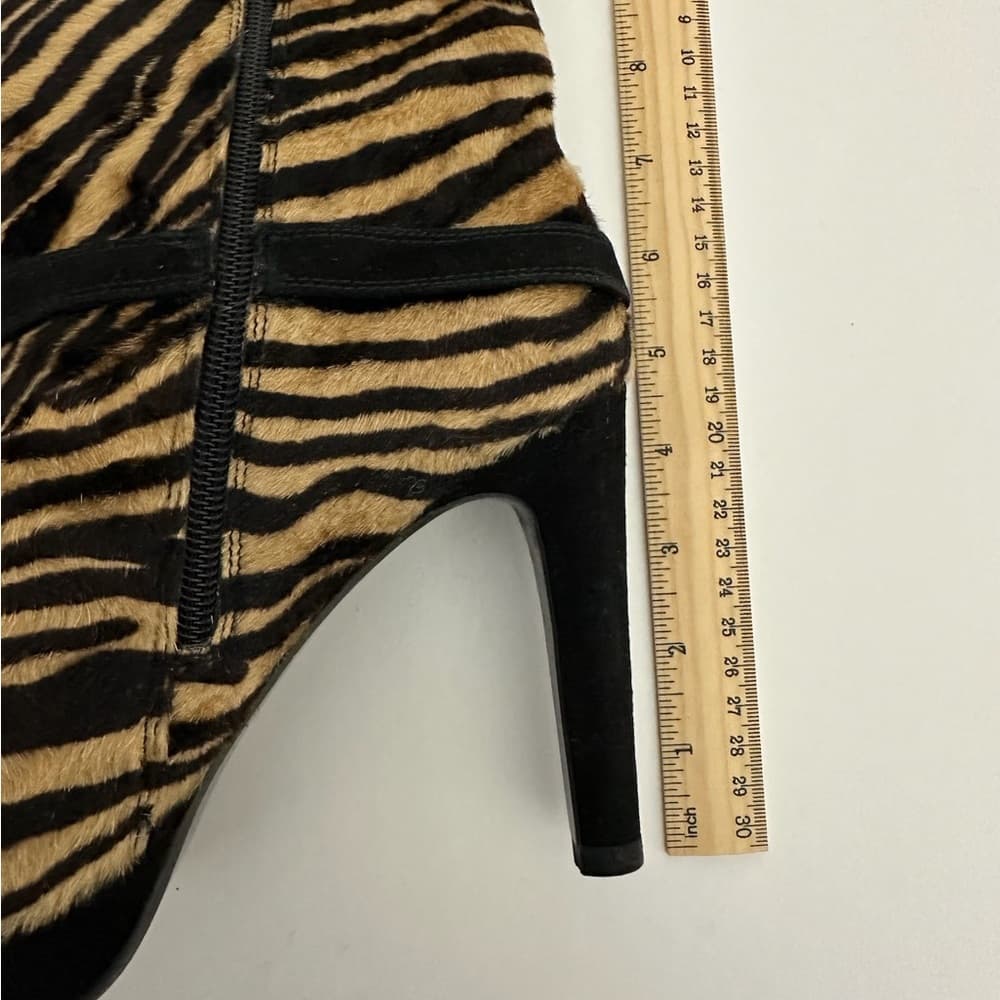 Stuart Weitzman Zebra Print Calf Hair Ankle Boots - Vintage Y2K Womens Size 8 - Thumbnail 13