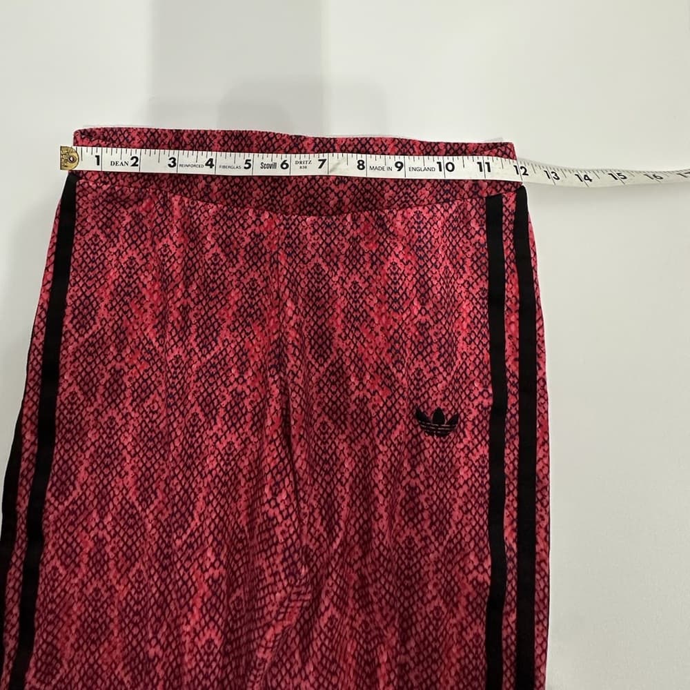 NWOT Adidas Originals Red Pink Snake Print Rare Y2K Soccer Leggings Size Small - Thumbnail 2