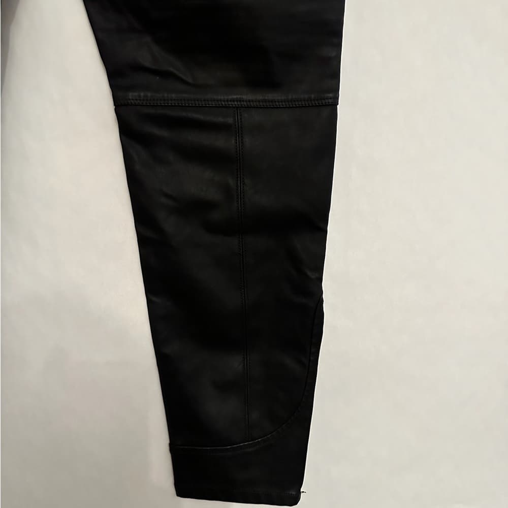 NWT Blank NYC Black Vegan Leather Moto Pants Womens Plus Size 33 - Thumbnail 9