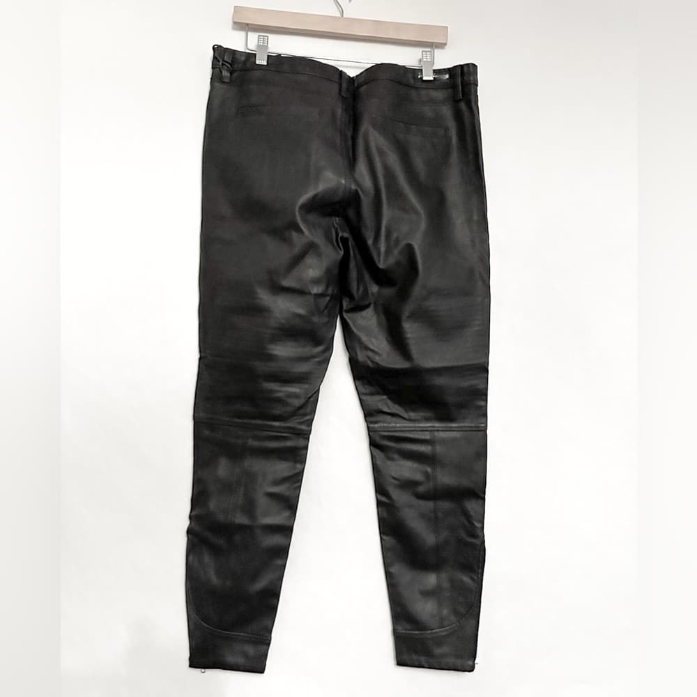 NWT Blank NYC Black Vegan Leather Moto Pants Womens Plus Size 33 - Thumbnail 6