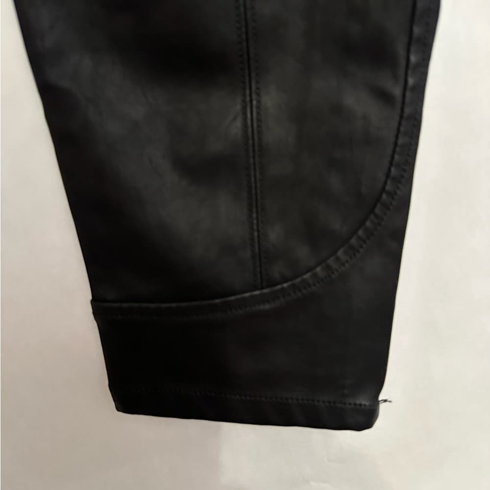 NWT Blank NYC Black Vegan Leather Moto Pants Womens Plus Size 33 - Thumbnail 10