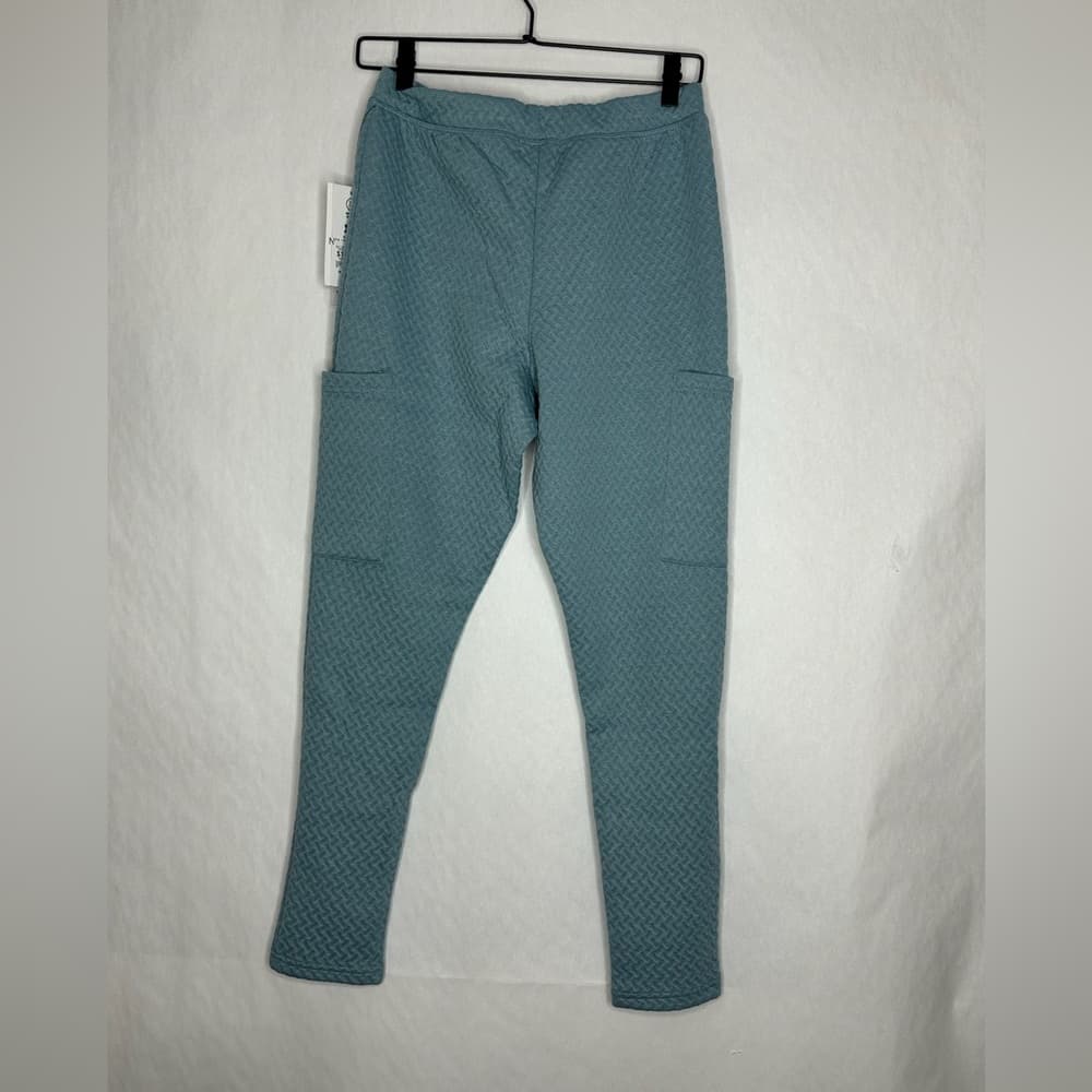 NWT Nine West Active Textured Leggings Cargo Pocket Women Medium Athleisure - Thumbnail 4