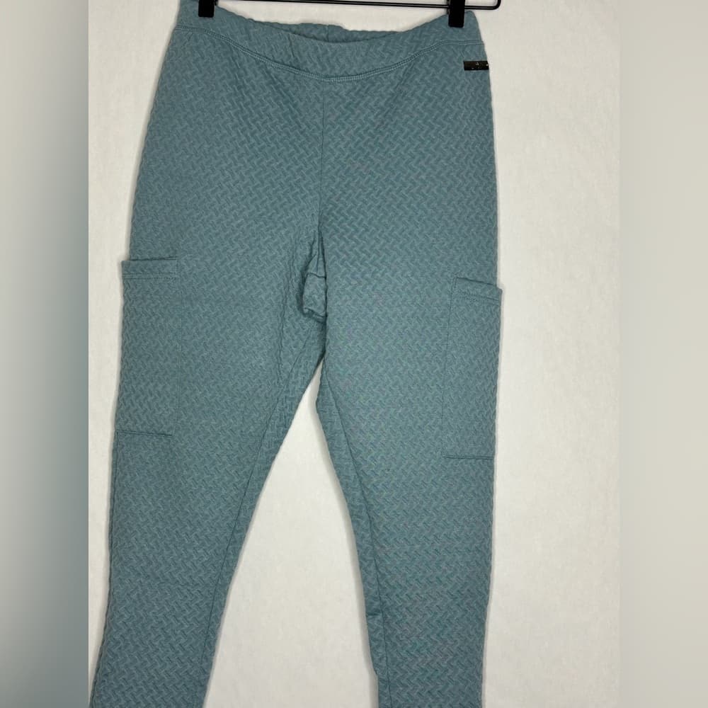 NWT Nine West Active Textured Leggings Cargo Pocket Women Medium Athleisure - Thumbnail 2