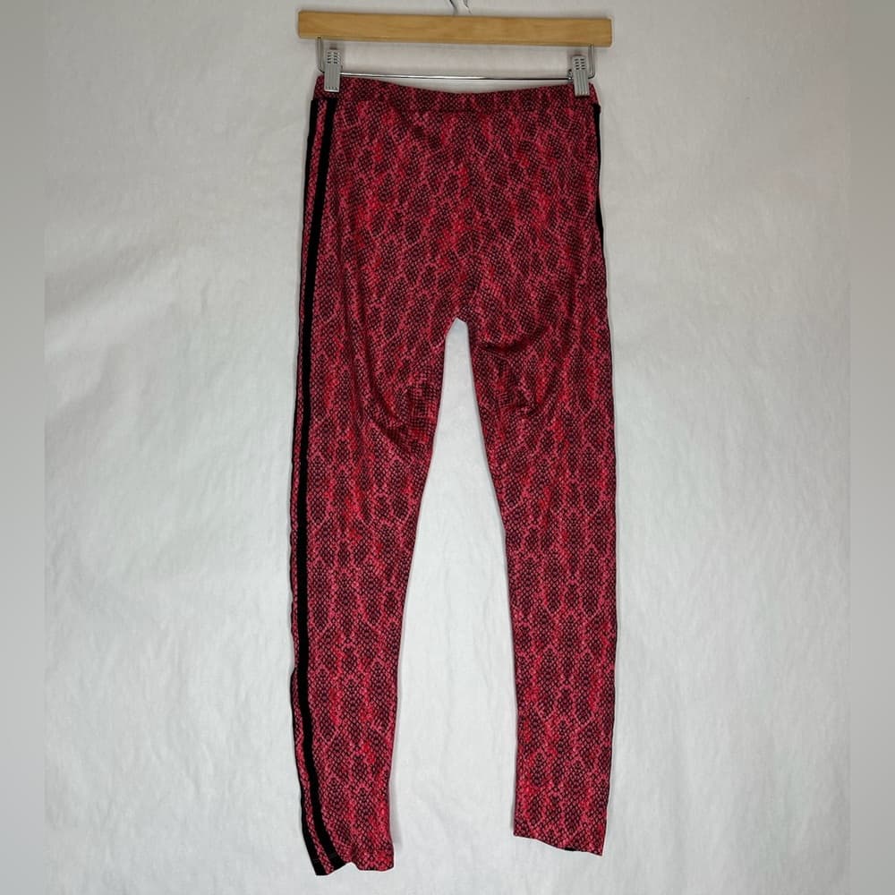 NWOT Adidas Originals Red Pink Snake Print Rare Y2K Soccer Leggings Size Small - Thumbnail 7