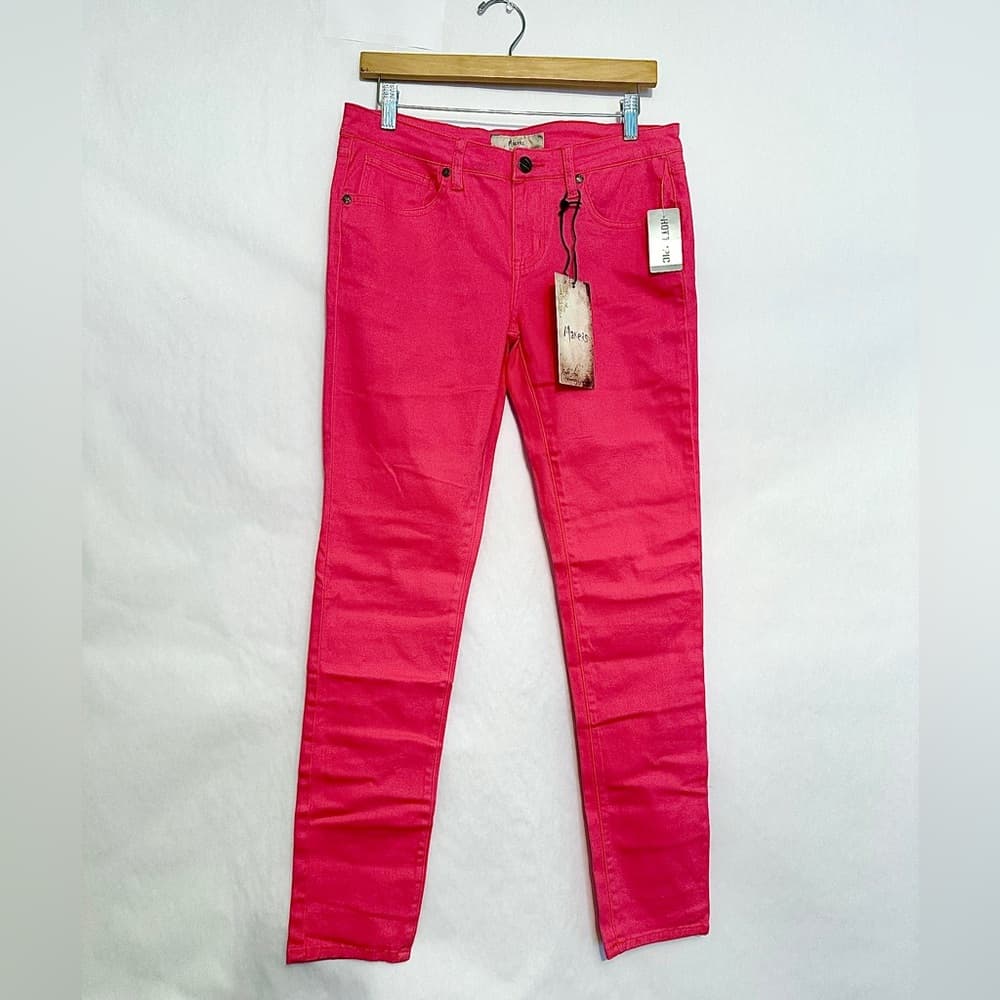 Makers Hot Topic Hot Pink Skinny Jeans Y2K Deadstock Size 9 Juniors - Thumbnail 7