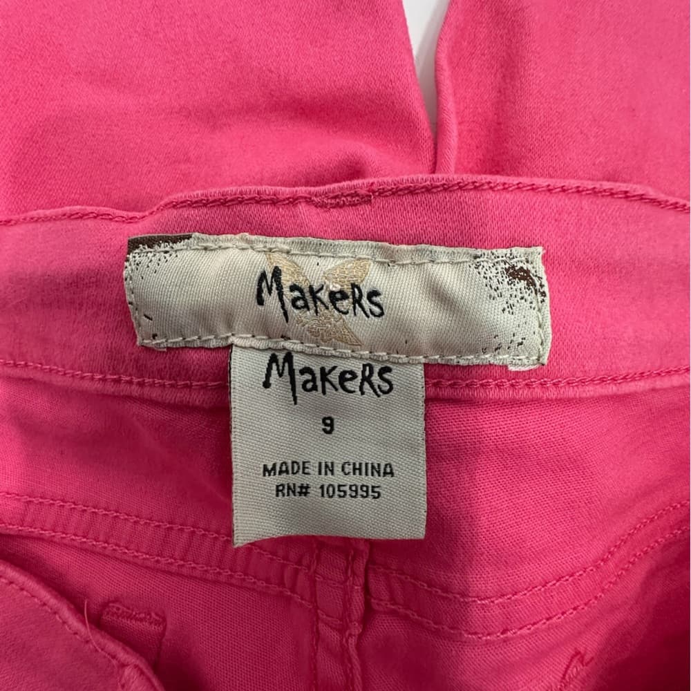 Makers Hot Topic Hot Pink Skinny Jeans Y2K Deadstock Size 9 Juniors - Thumbnail 8