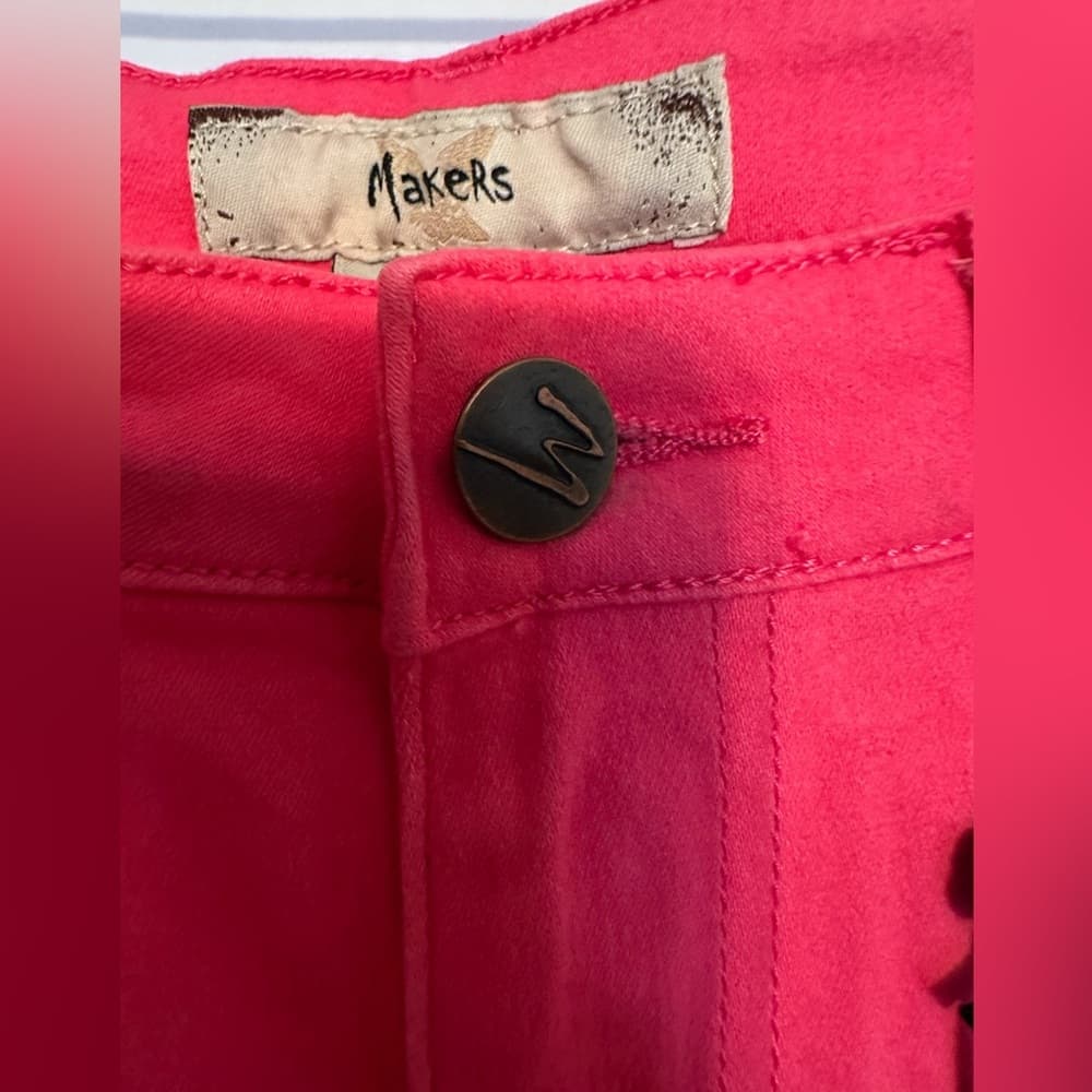 Makers Hot Topic Hot Pink Skinny Jeans Y2K Deadstock Size 9 Juniors - Thumbnail 12