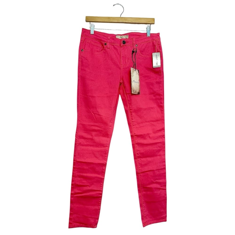 Makers Hot Topic Hot Pink Skinny Jeans Y2K Deadstock Size 9 Juniors - Thumbnail 13