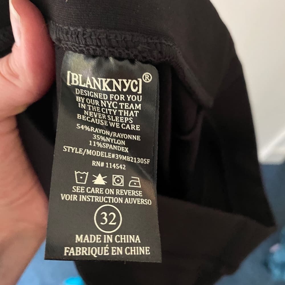 Blank NYC The Mercer High Rise Skinny Pants in Black - Thumbnail 3