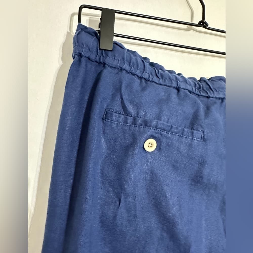 Tommy Bahama Blue Linen Drawstring Pants Size Large Relaxed Coastal Vibe - Thumbnail 5