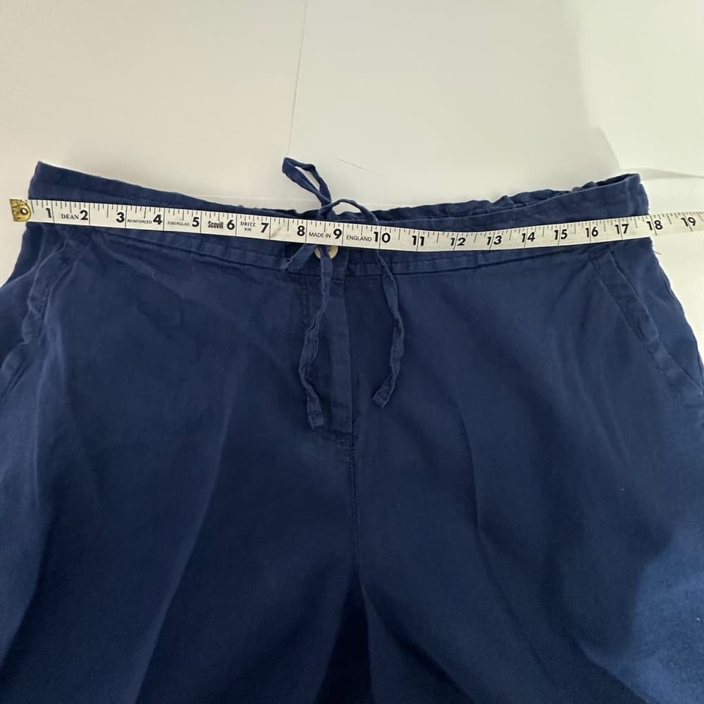 Tommy Bahama Blue Linen Drawstring Pants Size Large Relaxed Coastal Vibe - Thumbnail 8