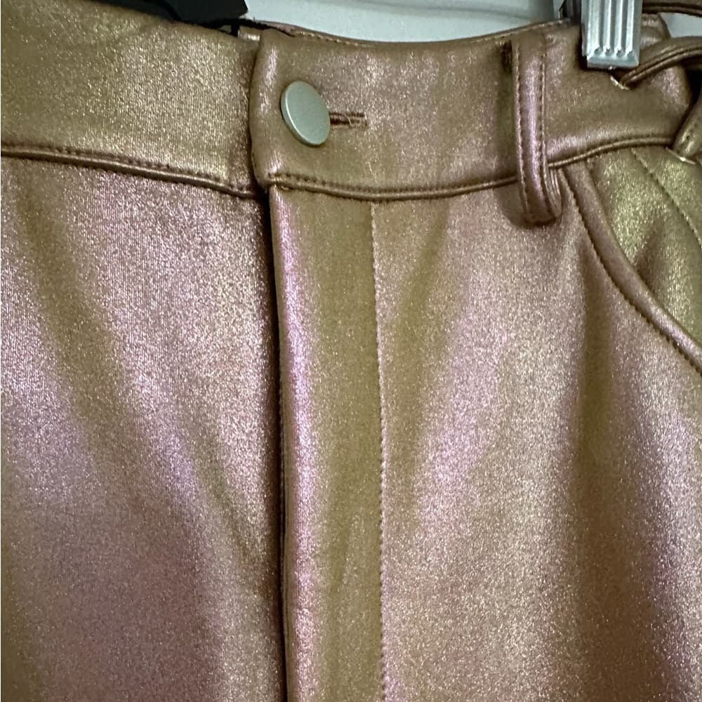 NWT NICHOLAS Valeria Metallic Side Lace Up Pants Iridescent Pink Size 2 - Thumbnail 5