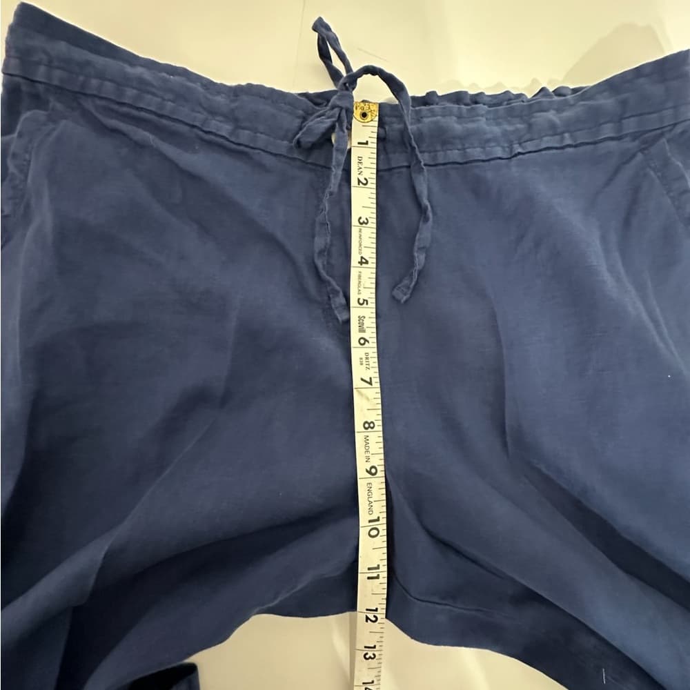 Tommy Bahama Blue Linen Drawstring Pants Size Large Relaxed Coastal Vibe - Thumbnail 9
