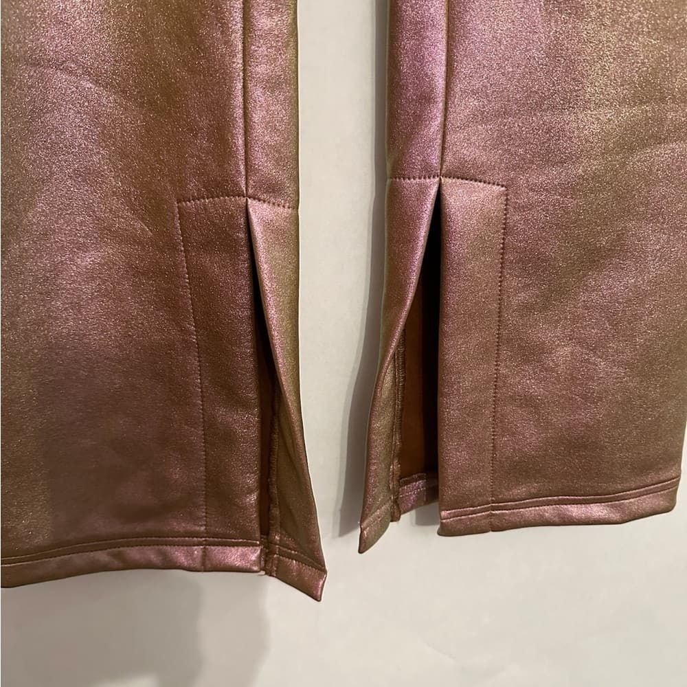 NWT NICHOLAS Valeria Metallic Side Lace Up Pants Iridescent Pink Size 2 - Thumbnail 6