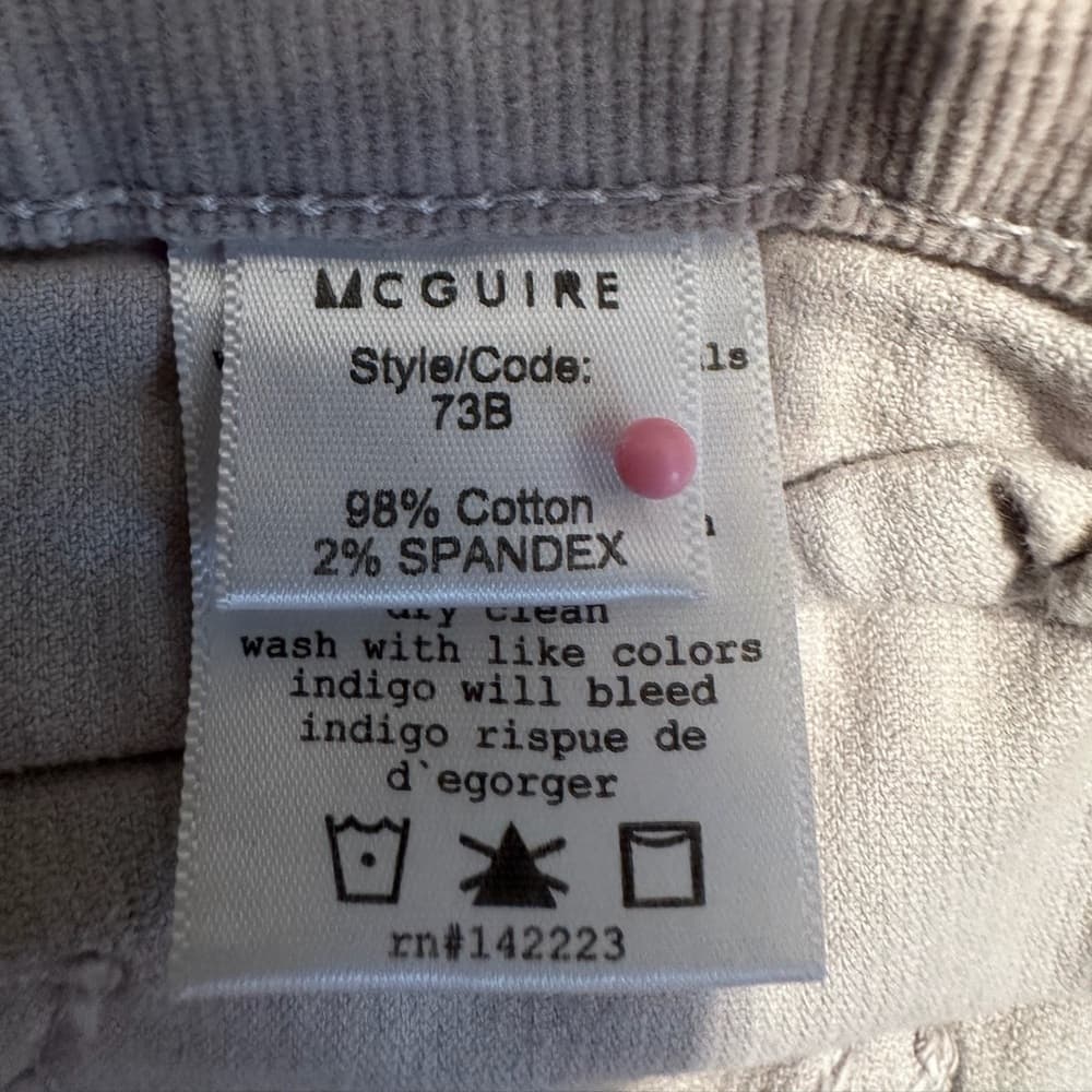 McGuire Flare Corduroy Pants Size 26 Cotton Spandex - Thumbnail 5