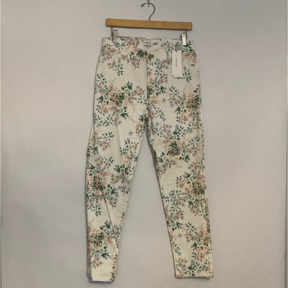 Calvin Klein Romantic Spring Summer Dreamy Floral Print Pants Women’s Size 8 - Thumbnail 4