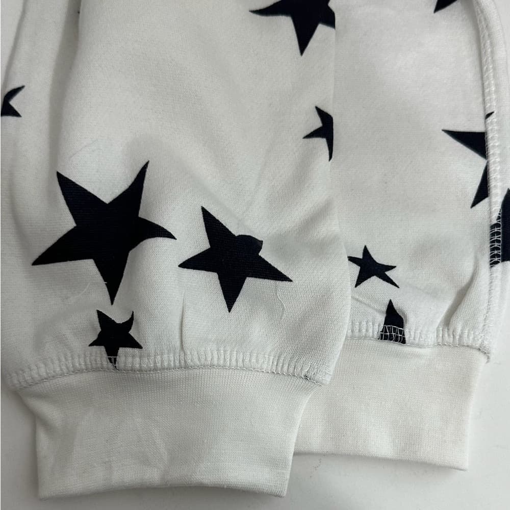 NWT Bloom + Pop White Navy Star Print Jogger Sweatpants Lounge Pants Size Large - Thumbnail 8