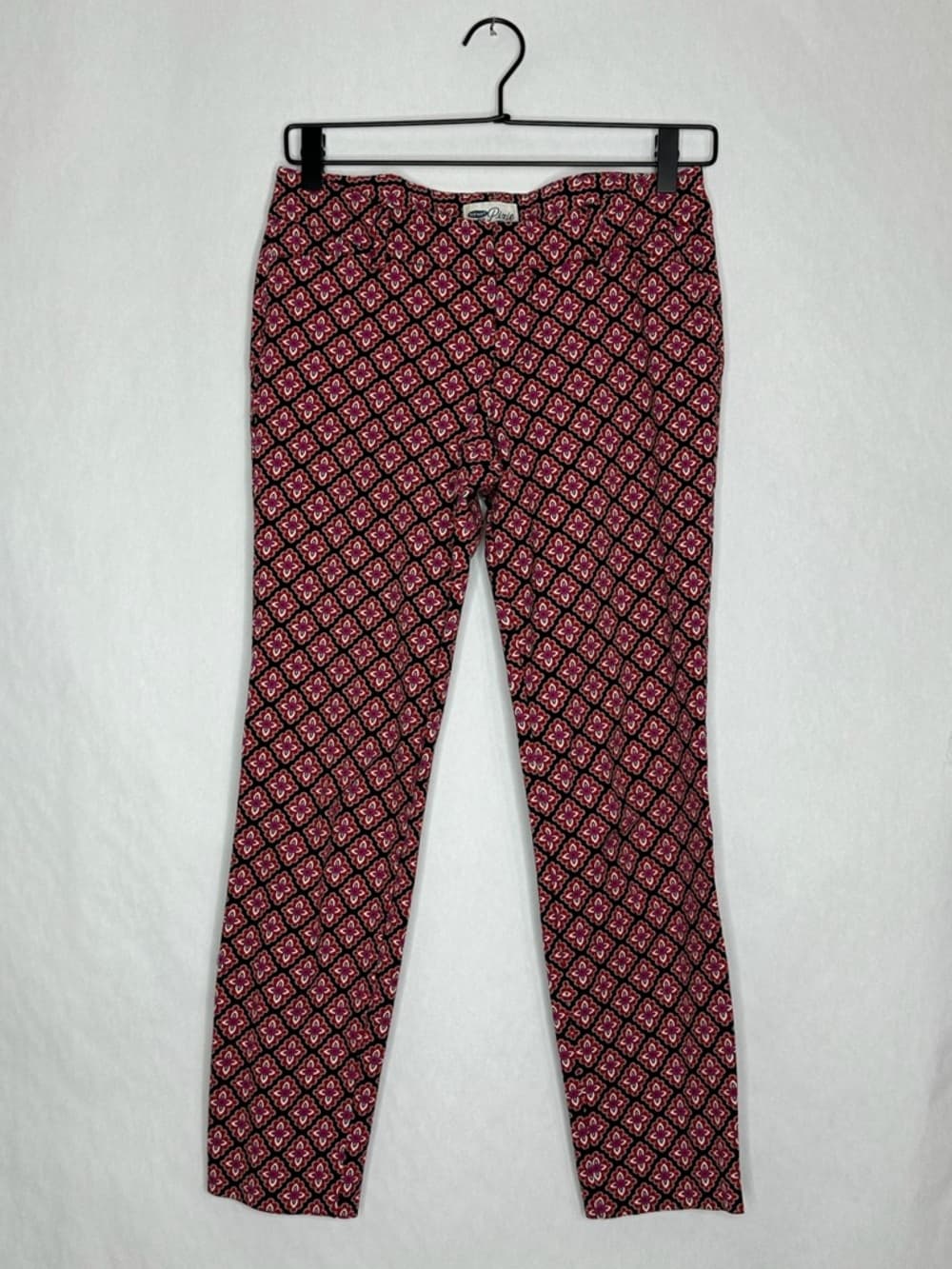 Old Navy Pixie Pants Red Diamond Print Pattern Size 2 Boho Artsy - Thumbnail 12