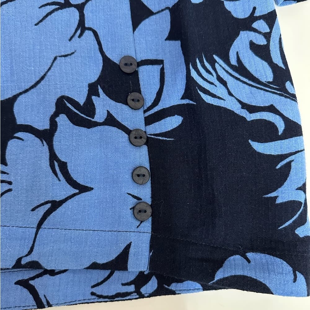 Soft Surroundings Blue Floral Tunic Pants 2 Piece Set Size Medium Resortwear - Thumbnail 11
