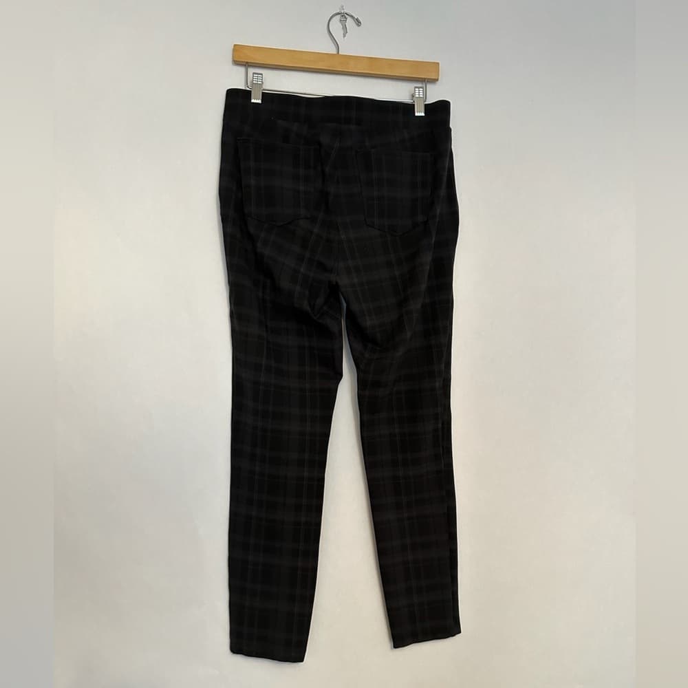 Style & Co Black & Gray Plaid Pull On Mid Rise Pants Women’s Size L - Thumbnail 5