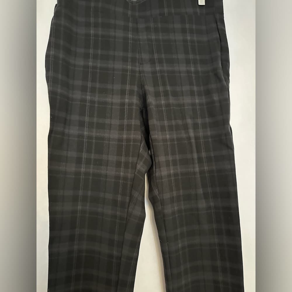 Style & Co Black & Gray Plaid Pull On Mid Rise Pants Women’s Size L - Thumbnail 4