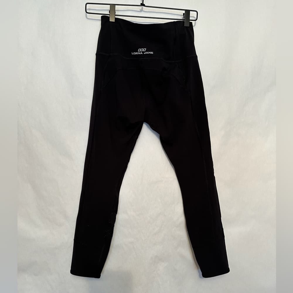Lorna Jane Black Moto Style Leggings High Rise Activewear Size Small - Thumbnail 6
