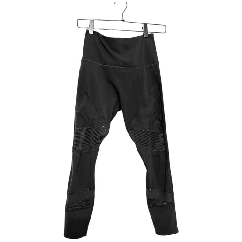 Lorna Jane Black Moto Style Leggings High Rise Activewear Size Small - Thumbnail 9