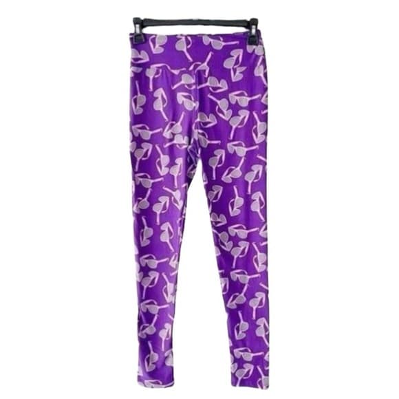 NWOT Lularoe Sunglasses Purple Cool Summer Fun Buttery Soft Leggings One Size OS - Thumbnail 10